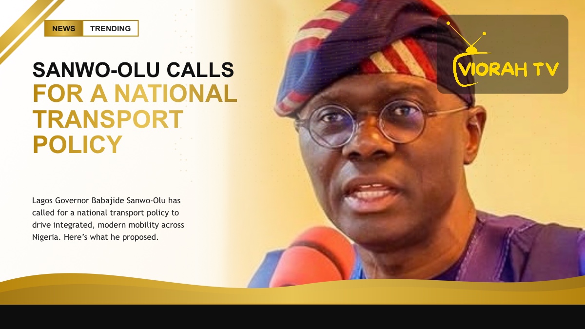 Lagos Governor Babajide Sanwo-Olu speaking on transport policy