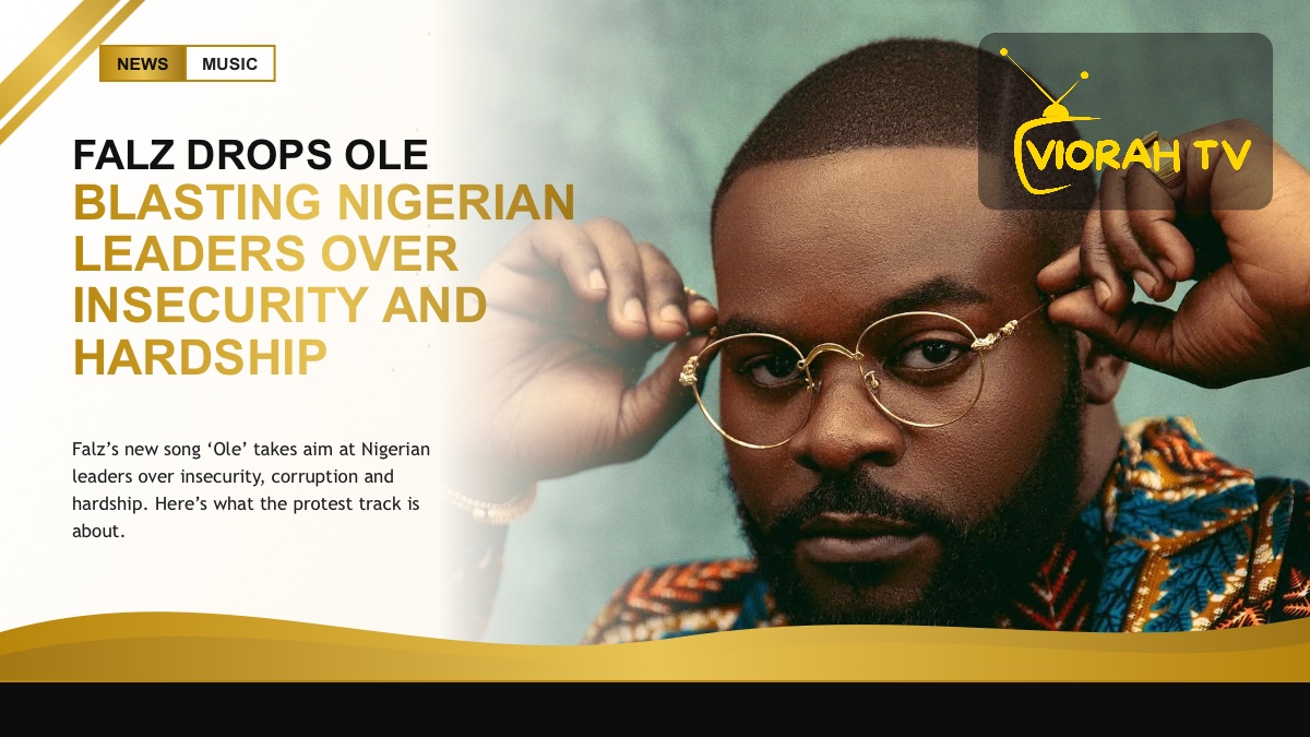 Nigerian rapper Falz who released the protest song Ole