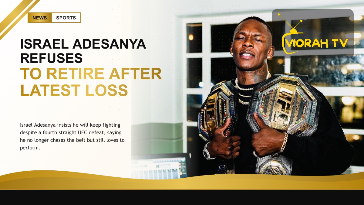 Mixed martial arts octagon scene reflecting the Israel Adesanya UFC future story