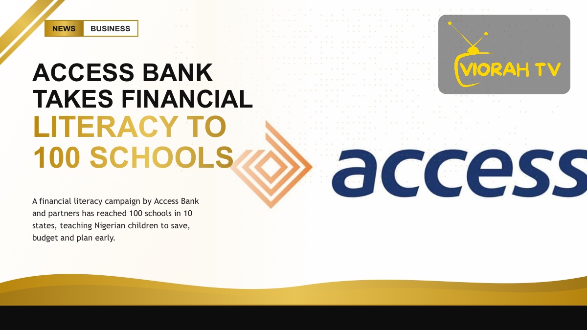 Nigerian schoolchildren in a classroom reflecting the financial literacy campaign story