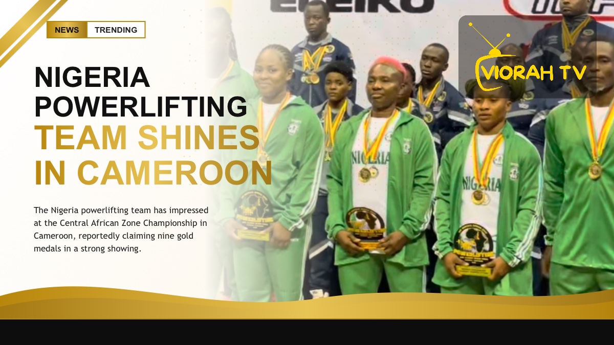 Barbell loaded with weights reflecting the Nigeria powerlifting championship story