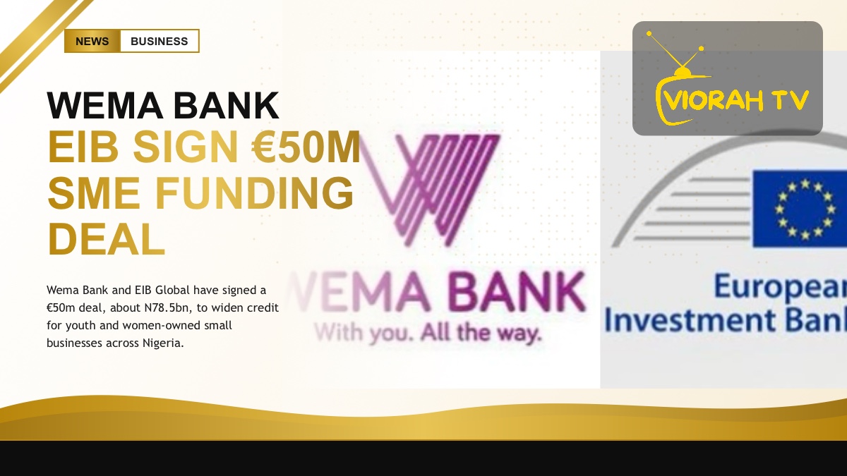 Wema Bank EIB signing event for SME financing in Lagos