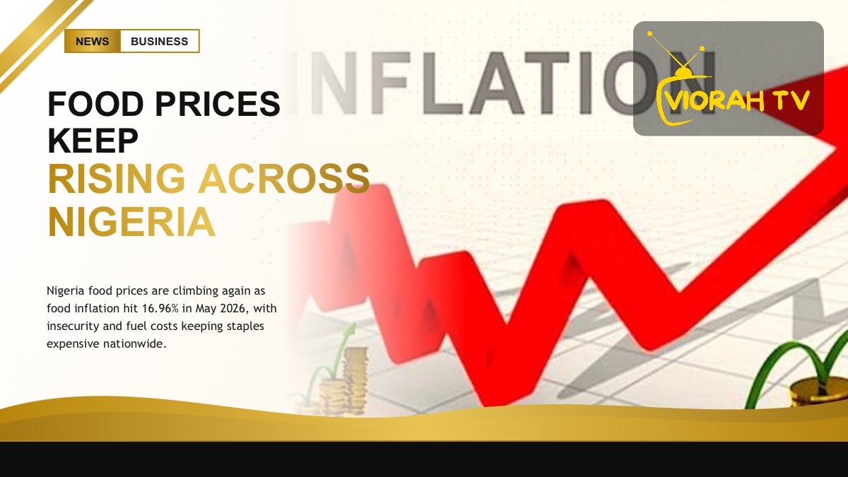 Market stall showing rising Nigeria food prices for staples