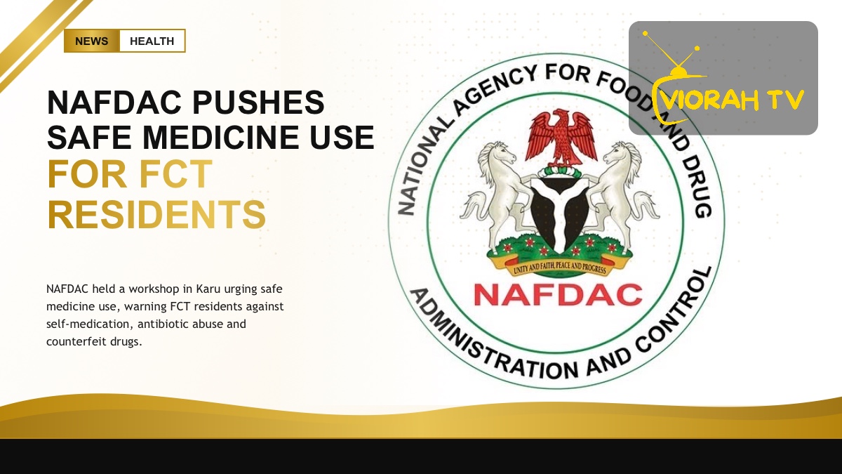 NAFDAC officials leading a safe medicine use workshop for FCT community leaders