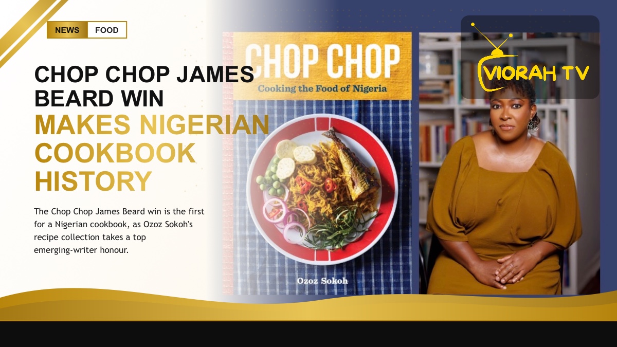 Cover of the Chop Chop James Beard award-winning Nigerian cookbook by Ozoz Sokoh