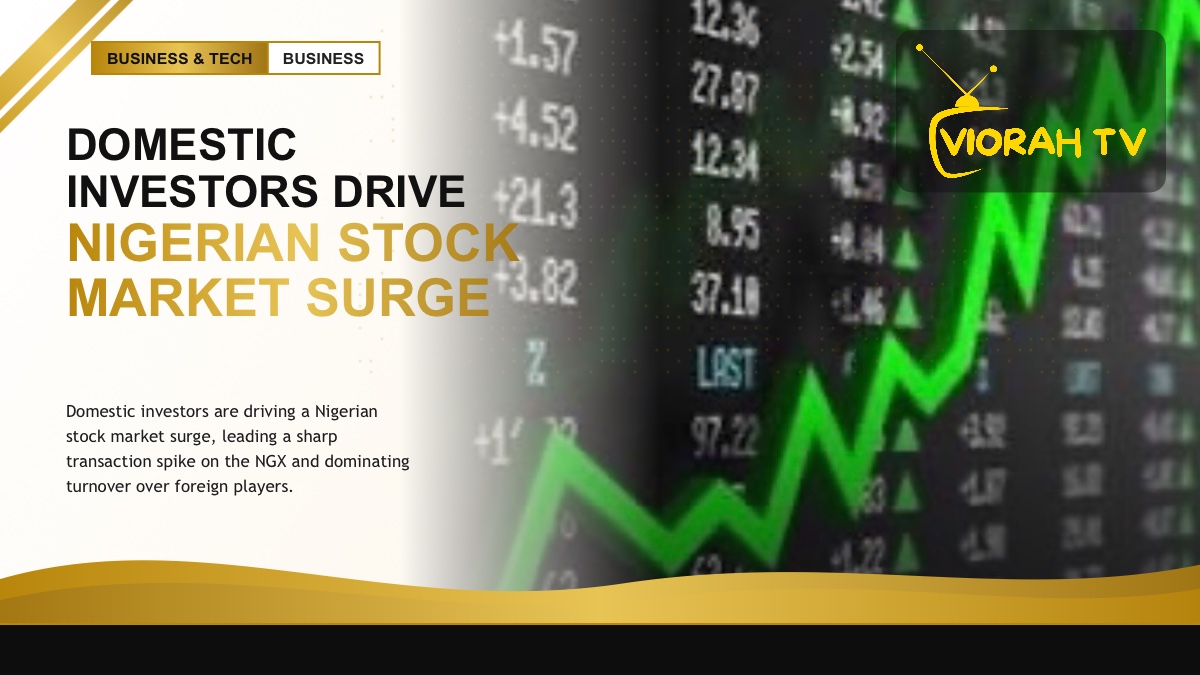 Domestic investors driving a Nigerian stock market surge on the NGX trading board