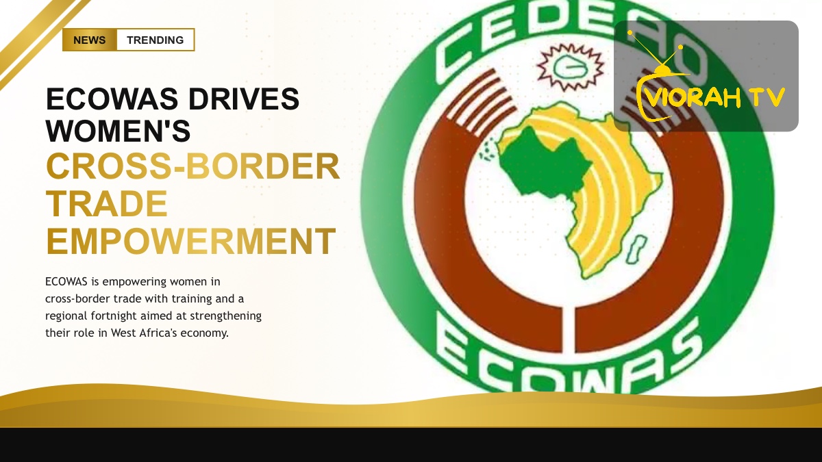 Women traders at a West African border market, central to ECOWAS cross-border trade training
