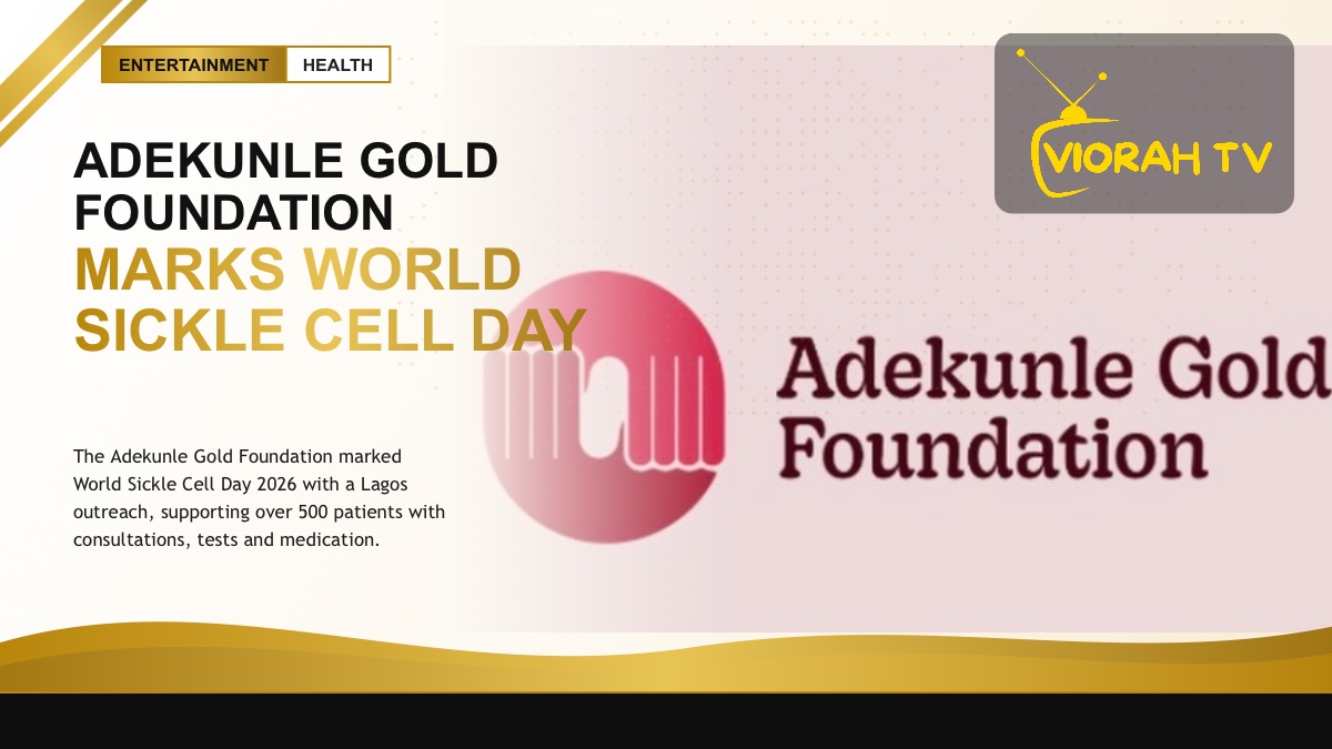 Medical outreach supporting patients, illustrating the Adekunle Gold Foundation sickle cell event
