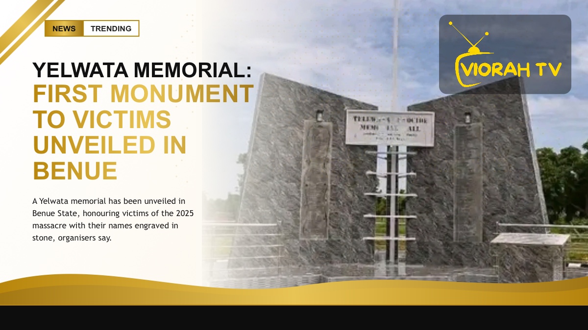 Stone memorial monument illustrating the Yelwata memorial unveiled in Benue State
