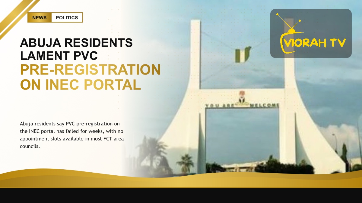 Nigerian voter checking the INEC portal for PVC pre-registration on a phone
