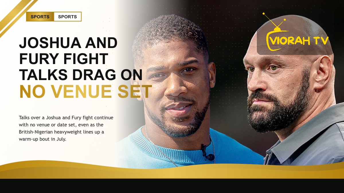 Boxing ring under lights as Joshua and Fury fight talks continue