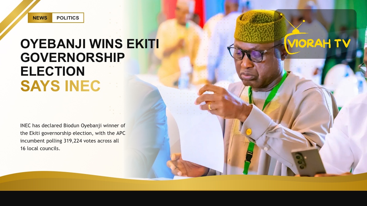 Ekiti State governor Biodun Oyebanji, winner of the Ekiti governorship election