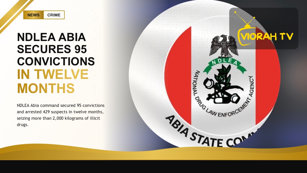 NDLEA officers in Abia displaying seized illicit drugs
