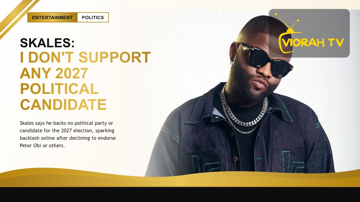 Nigerian singer Skales performing on stage