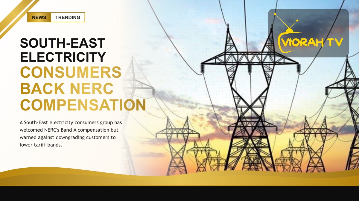 Electricity meter and power lines in South-East Nigeria