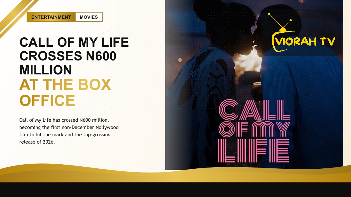 Cinema audience watching the Nollywood film Call of My Life at the box office