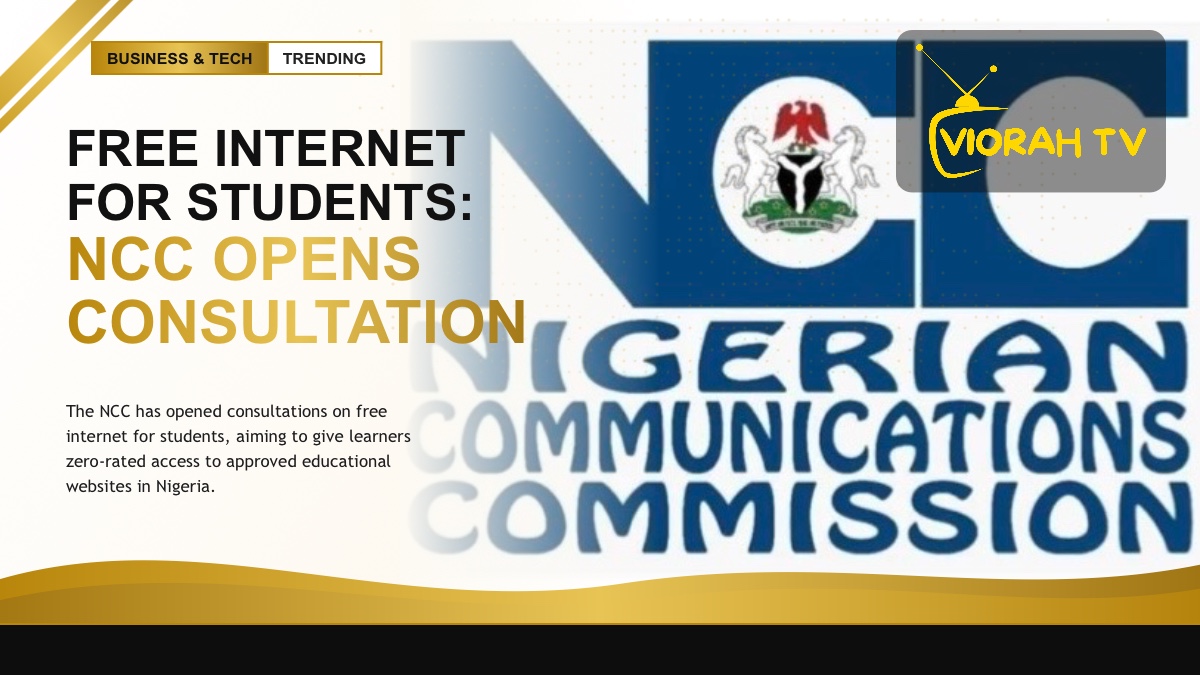 Nigerian student using a laptop to access educational websites with free internet