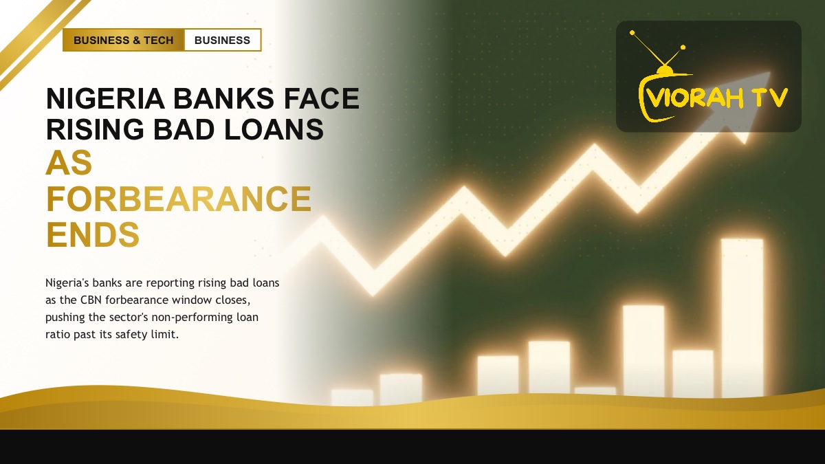 Nigerian bank headquarters reflecting rising bad loans in the sector