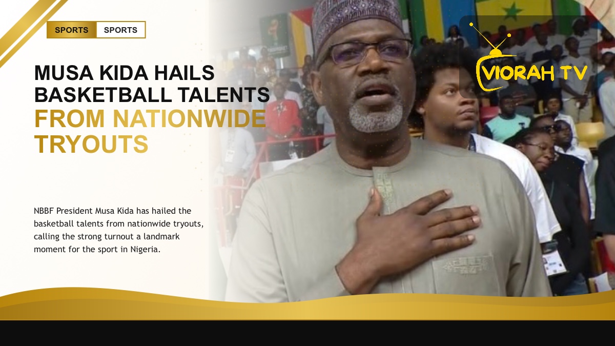 Young Nigerian players showing basketball talents at NBBF nationwide tryouts