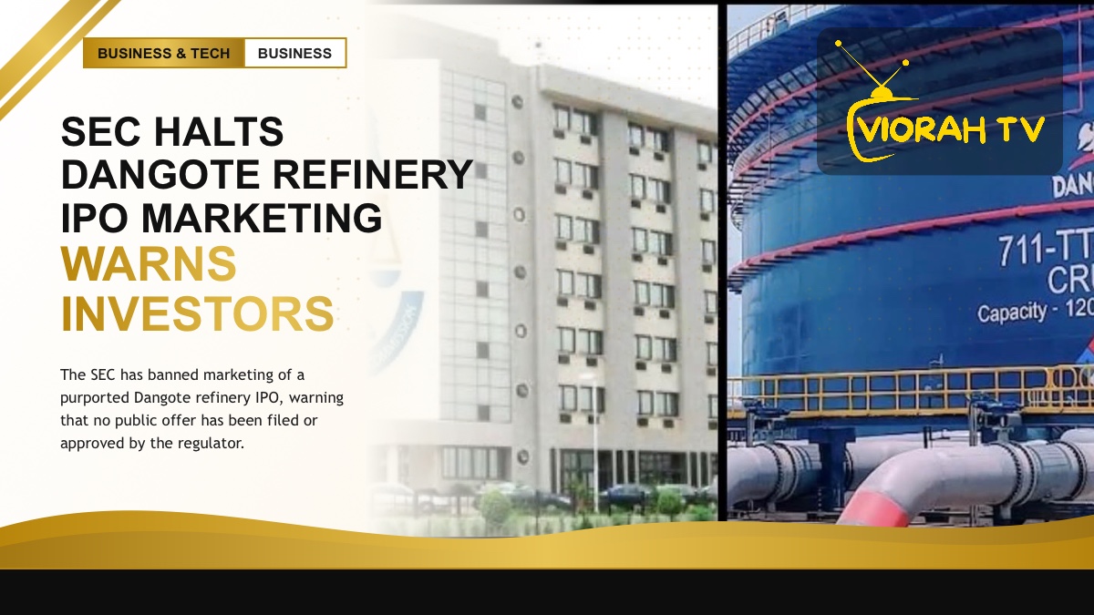 Oil refinery towers illustrating the Dangote refinery IPO marketing ban