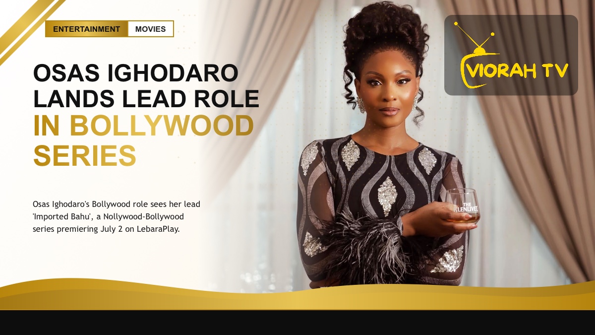 Film set clapperboard marking Osas Ighodaro's Bollywood role