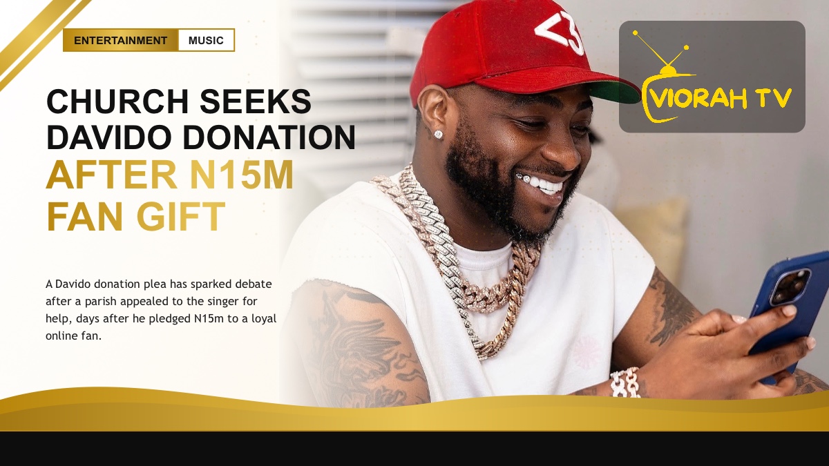 Microphone and naira notes representing the Davido donation debate