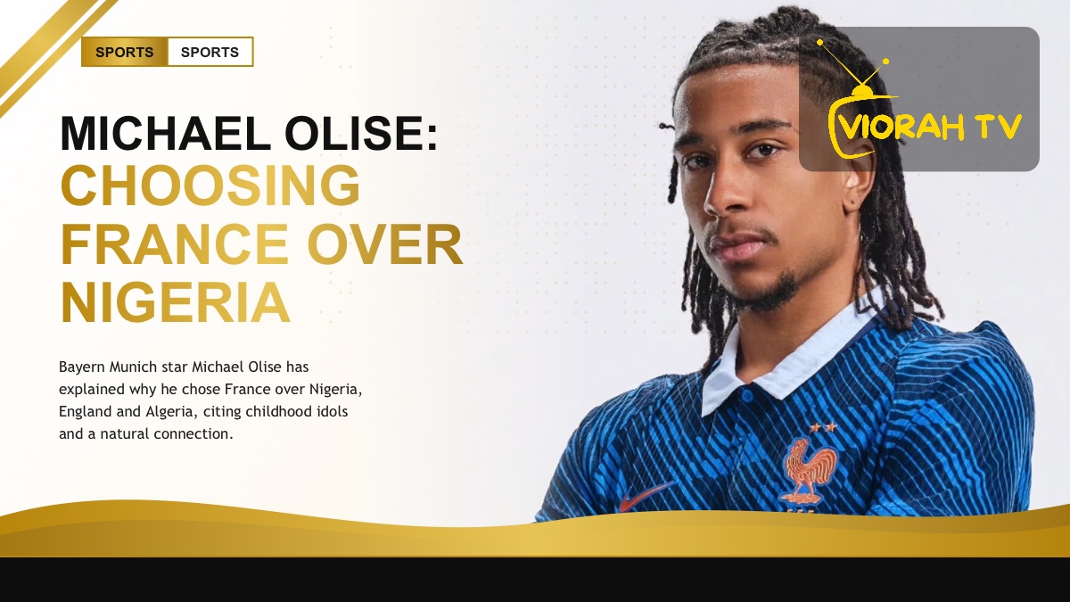 Football and boots representing Michael Olise's international choice