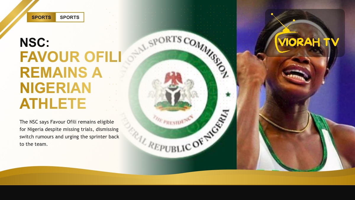 Athletics track representing the Favour Ofili eligibility debate