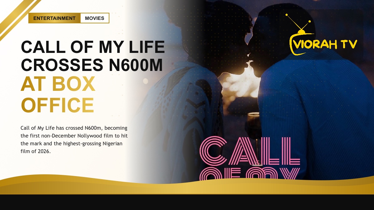 Cinema audience watching the Nollywood film Call of My Life