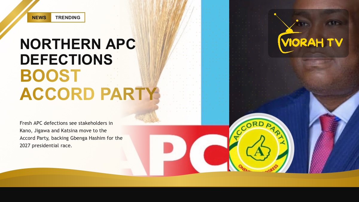 Political supporters at a rally amid the APC defections to Accord Party
