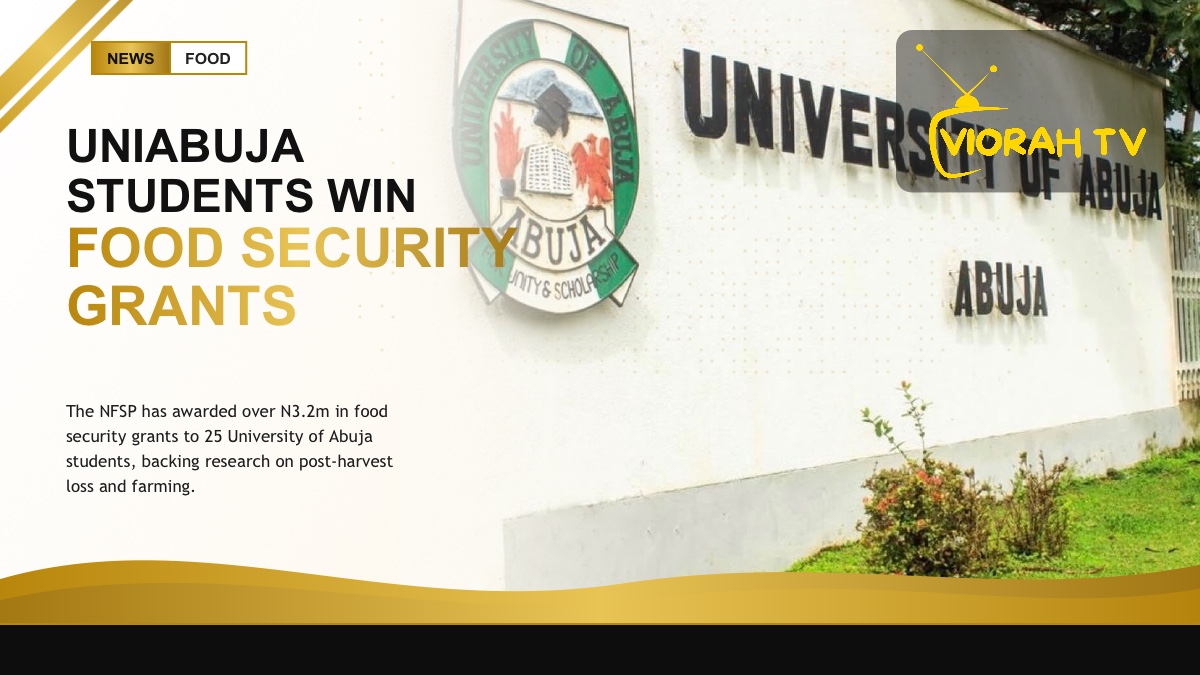 Agriculture students who received food security grants at the University of Abuja