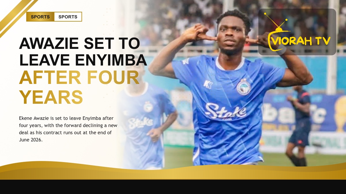 Enyimba forward Awazie in action during an NPFL match before his exit