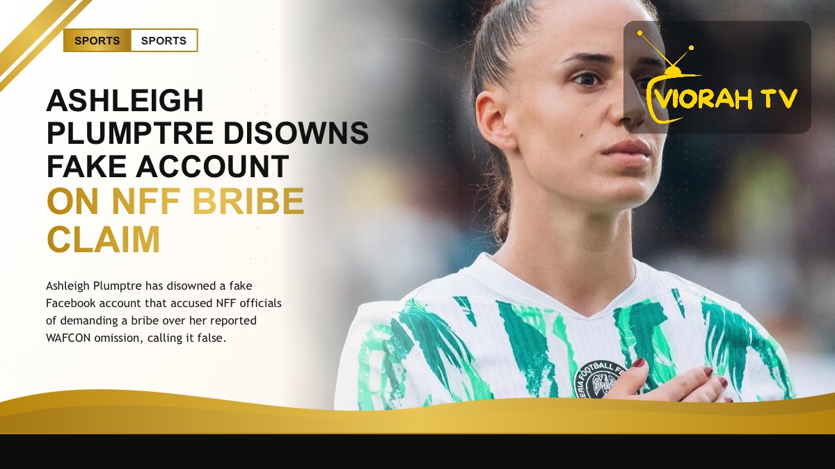 Ashleigh Plumptre in Super Falcons kit during a Nigeria match