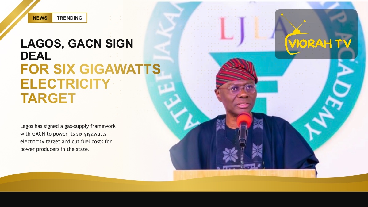 Power transmission lines in Lagos supporting the six gigawatts electricity target