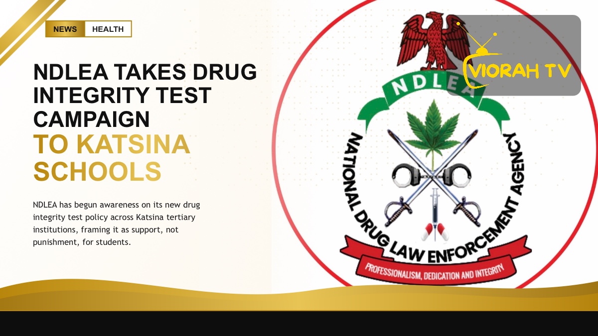 NDLEA officials sensitising students on the drug integrity test in Katsina