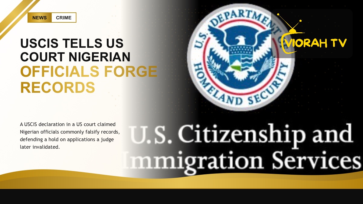 US immigration documents tied to the USCIS court declaration on Nigeria