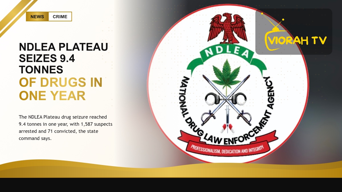 NDLEA officers in Plateau display drugs from a 9.4-tonne seizure