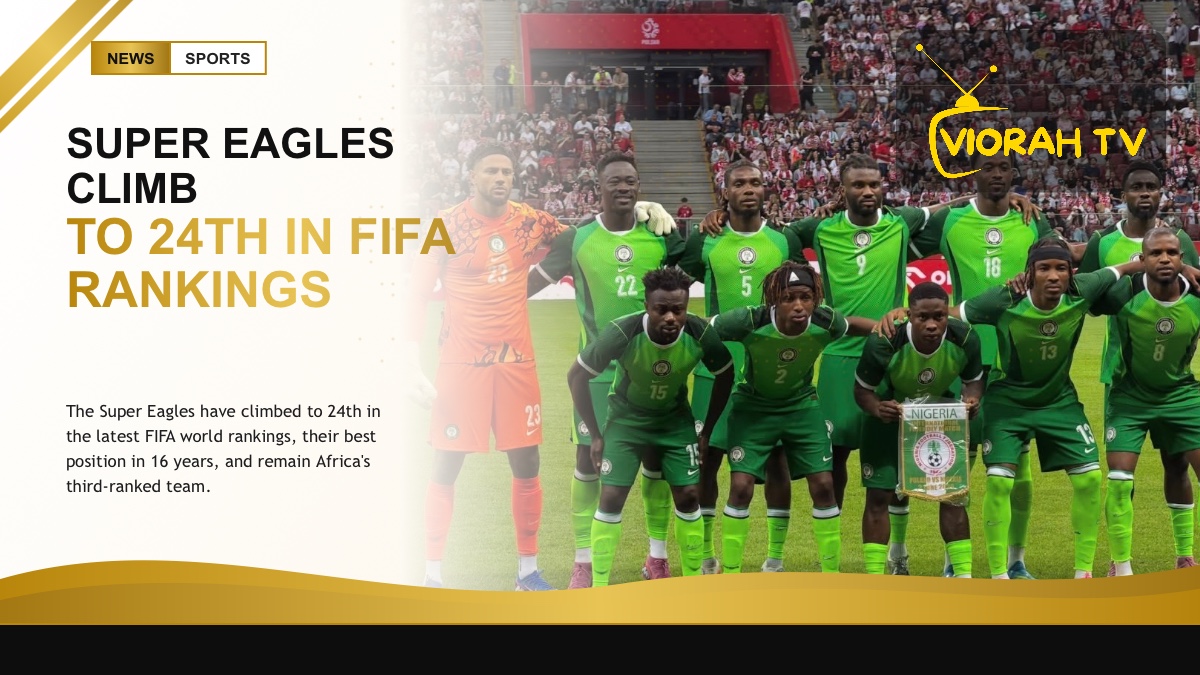 Nigeria Super Eagles players celebrating their FIFA ranking rise