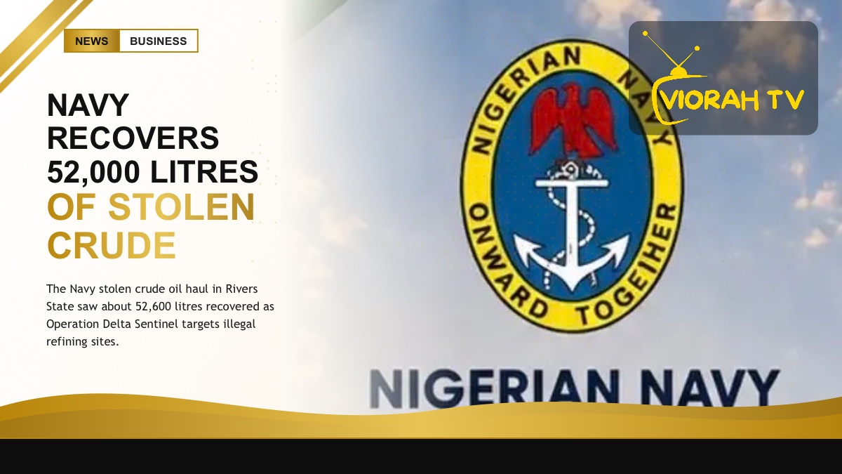 Nigerian Navy personnel during an anti-oil theft operation in Rivers State