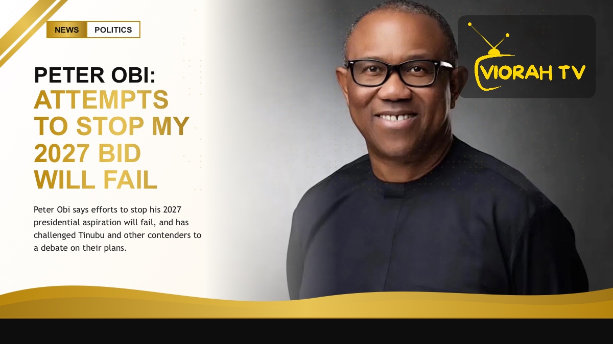 Peter Obi addressing supporters about his 2027 presidential aspiration