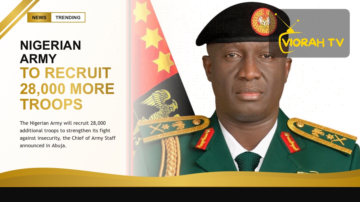 Nigerian Army soldiers on parade as the force plans to recruit 28,000 troops