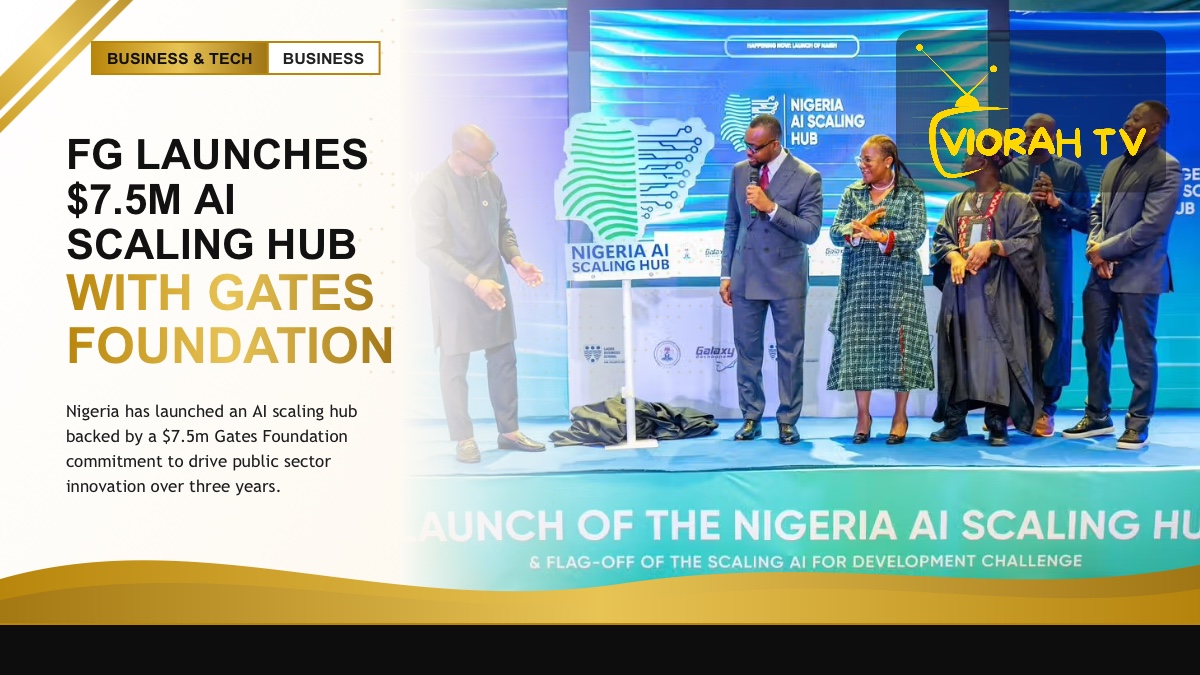Officials at the launch of Nigeria's AI scaling hub for public sector innovation