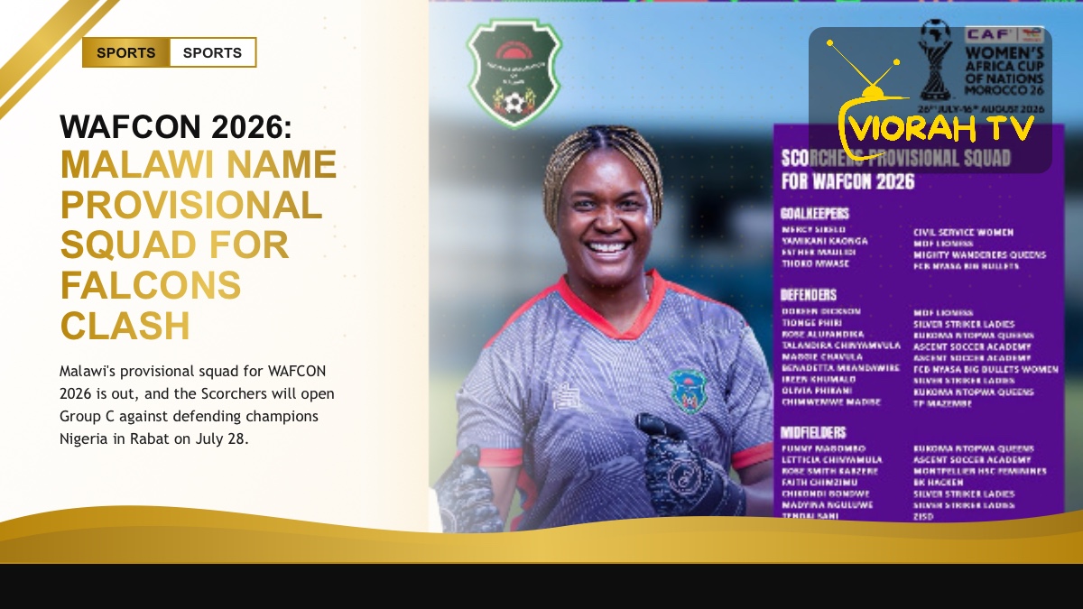Malawi women's national team players training ahead of naming their WAFCON 2026 provisional squad