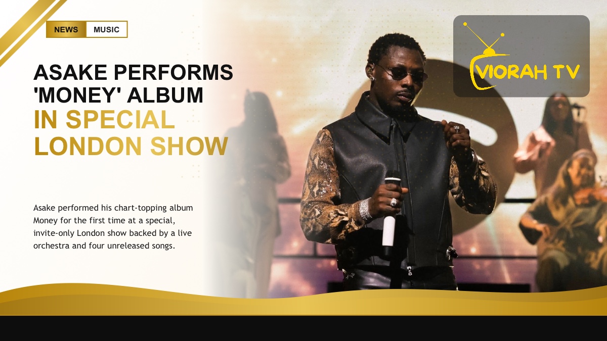 Afrobeats star Asake performing his Money album live in London