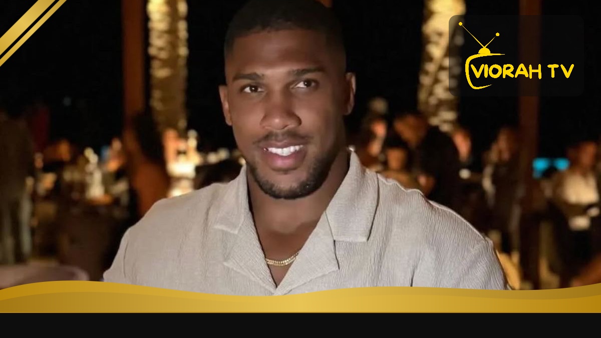 Anthony Joshua, British-Nigerian heavyweight boxer, in the ring