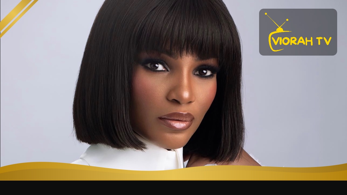 Portrait of Nigerian model Agbani Darego, first Black African Miss World