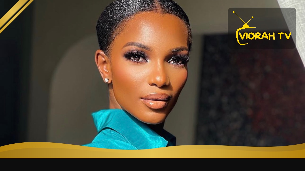 Portrait of Nigerian model Agbani Darego, first Black African Miss World