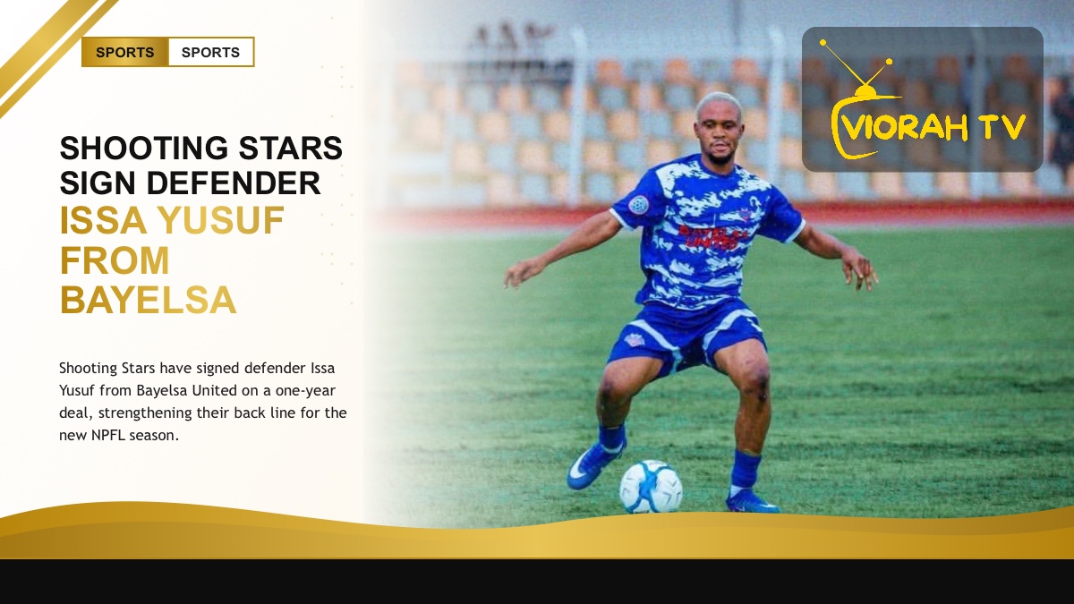 Defender Issa Yusuf in action during an NPFL match