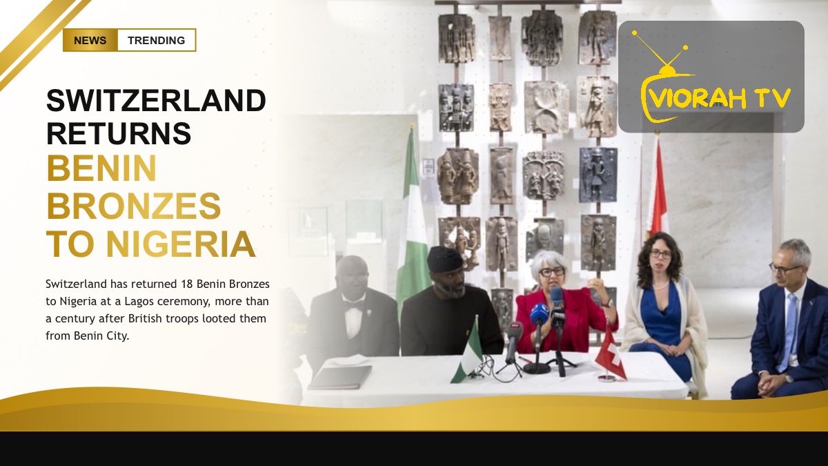 Benin Bronzes artefacts returned to Nigeria on display at a museum